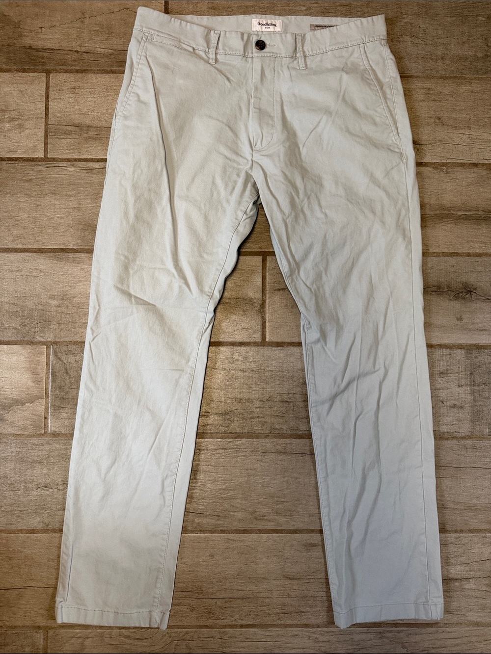 Goodfellow Hennepin Slim Fit Light Gray Chino Pants Men’s 34x32